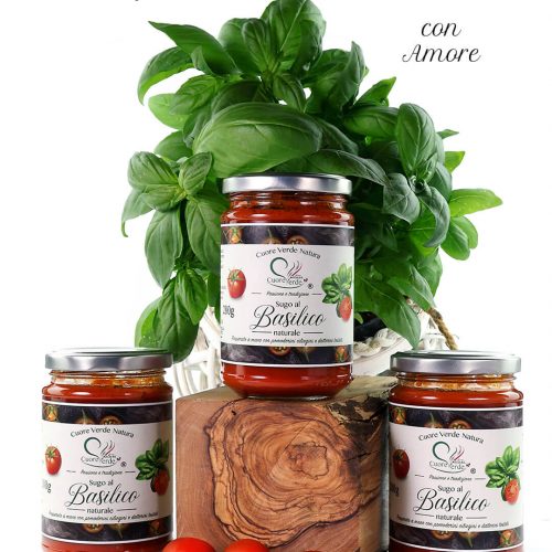 Sugo-Basilico-artigianale realizzato interamente a mano, SENZA GLUTINE